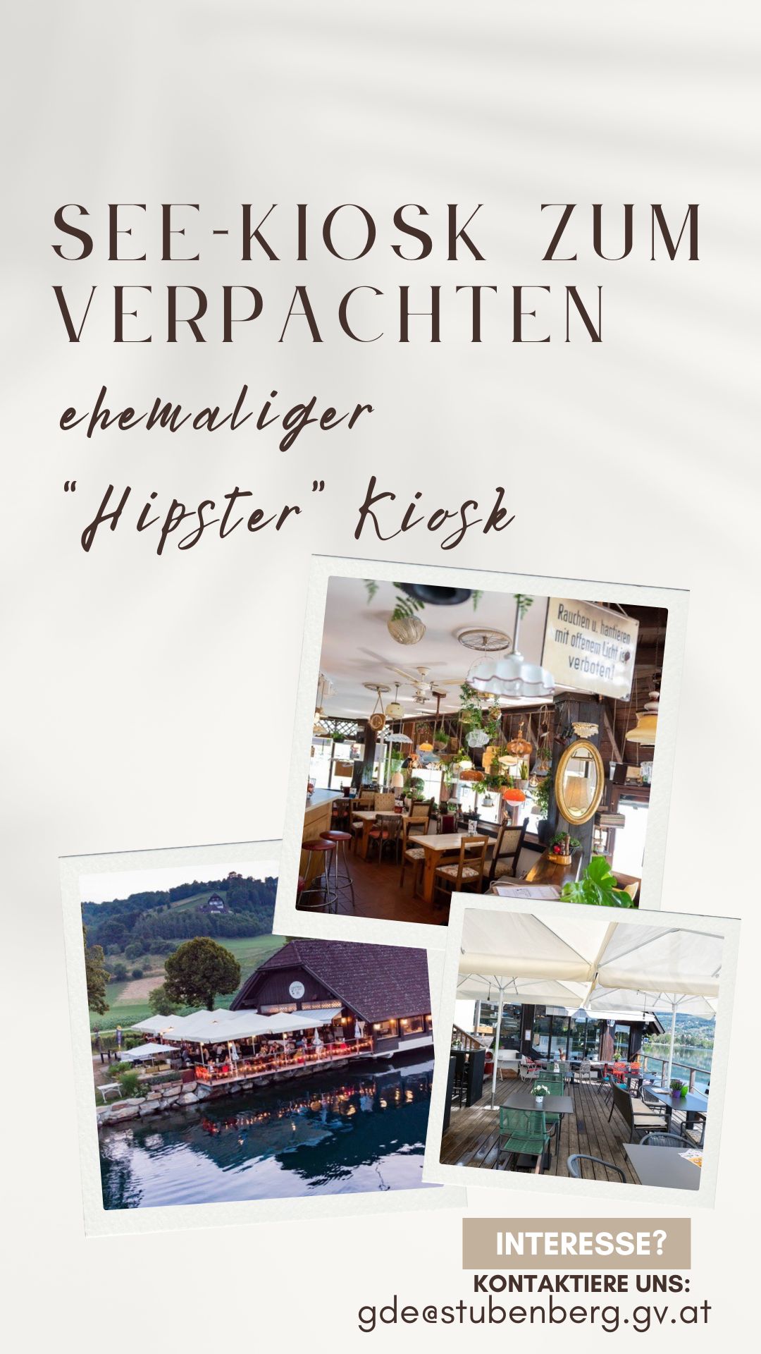 Kiosk zum verpachten